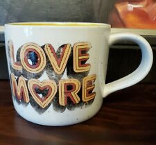 Anthropologie Love More Hippie Coffee Mug Dazey LA Retro Cup NEW  picture
