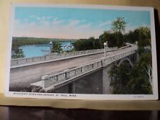 ST. PAUL MN Minnesota Mississippi River & Bridges early 1900's Postcard picture