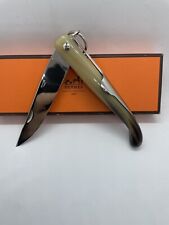 Hermes Paris Buffalo Horn Large Folding knife  made by Jacquis Monjin picture