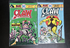 Vintage 1975 Claw #3 #4 DC Comic Book 2 Comic Lot picture