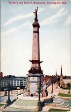 Historic Soldiers & Sailors Monument Downtown Indianapolis Indiana DB Postcard picture
