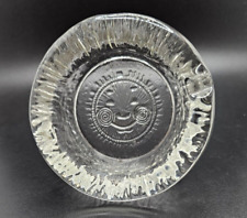 Vintage Wheaton Nuline Glass Sun Face Ashtray 3.5 in. picture