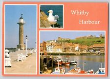 Postcard England Whitby North Yorkshire West Pier Local Inhabitant Harbour picture