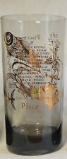 Vintage Gold Highball Glass Pisces Zodiac Astrology Smokey Colored Horoscope picture