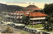 Des Moines Iowa State Fair Parking Lot Antique Postcard c1910 picture