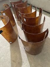 Lot Of 10 Pieces Amber Mica Sheet For Lamp Decor Curved 12x8” Each See Photos picture