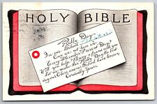 Rally Day Sunday School Invitation Jefferson Maryland MD 1913 Bible  Postcard picture