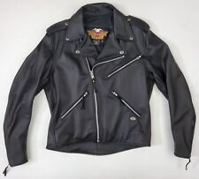 Vintage Harley Davidson 1990s Made In USA Leather Motorcycle Biker Jacket Mens M picture