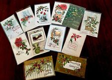 Lot of 10 Vintage~ Antique ~Christmas Holiday Postcards~ 1900's~in Sleeves ~g541 picture