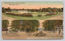 Postcard Panorama View Of Overton Park Memphis Tennessee 1913 picture