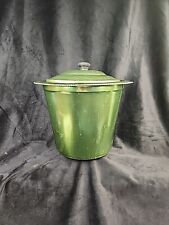 Vtg MCM Color Craft Metal Insulated Ice Bucket In Rare Green picture