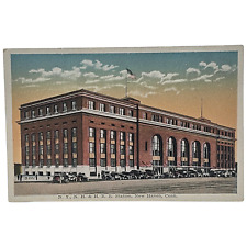 NY NH HRR Station New Haven Connecticut Postcard Vintage picture