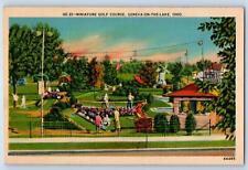 c1940 Miniature Golf Course Park Swimming Pool Geneva On The Lake Ohio Postcard picture