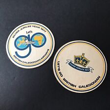 British Caledonian Airways Set/2 Airline Drink Coasters - Queen’s Silver Jubilee picture