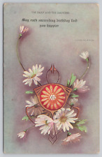 Postcard Happy Birthday The Daisy and the Diamond Embossed picture