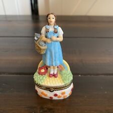Vtg 1998 The Wizard of Oz Dorothy Toto Porcelain Red Ruby Slippers Trinket Box picture