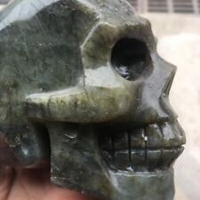 2.78 lb Natural pull feldspar hand carved crystal skull reiki healing picture