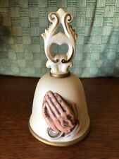 HOMCO Vintage Praying Hands Ceramic Bell picture