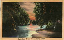 Greetings from Canonsburg Pennsylvania ~ 1940s to W Morris Livingston MT picture