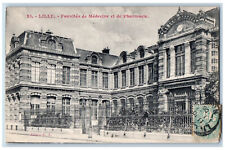 Lille Nord France Postcard Faculty of Medicine and Pharmacy 1906 Posted picture