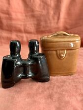 Vintage Ceramic Binoculars & Case Salt & Pepper Shakers  picture