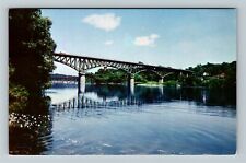 Augusta ME-Maine, Augusta Toll Bridge, Vintage Postcard picture