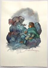 David T Wenzel Signed Original Lord of the Rings Art Painting ~ Bilbo Baggins picture