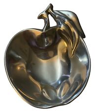 Vtg Mariposa Sand Cast Aluminum Brillante Apple/Peach Trinket Candy Dish picture