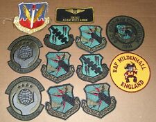 (11) VINTAGE U.S. AIR FORCE PATCHES & 1  RARE RAF ENGLAND PATCH NICE ESTATE LOT picture