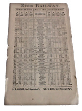 MAY 1871 ERIE RAILWAY PUBLIC TIMETABLE picture