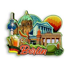 Berlin Germany Refrigerator magnet 3D travel souvenirs wood craft gifts picture