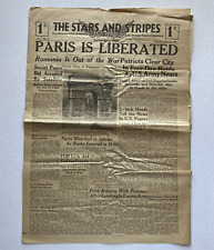 WW2 The Stars And Stripes 8-24-44 PARIS IS LIBERATED French Edition picture