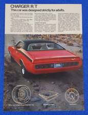 1971 DODGE CHARGER R/T 440 MAGNUM ORIGINAL CLASSIC PRINT AD AMERICAN MUSCLE CAR picture