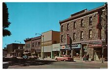 Vintage Street Scene on The Triangle Kemmerer WY Postcard Unposted Chrome picture