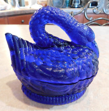 Hsinchu AA Imports Glass cobalt blue swan on nest picture