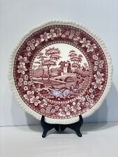 Copeland Spodes Tower England Saucer Nature Flower Pink 6 In Diameter VTG picture