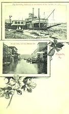 C.1905 Flood, Big Kanawha, 2nd and Market Street Postcard F71 picture