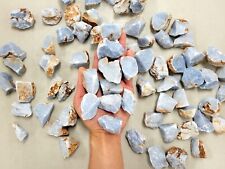 Angelite Crystal Raw Rough Bulk Gemstones Anhydrite Stones for Tumbling Healing picture