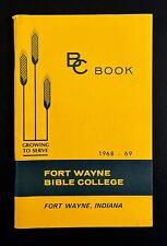 1968-69 Fort Wayne Bible College Indiana Vintage BC Book Student Rules Handbook picture