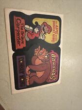 1982 Topps ~ Nintendo ~ Donkey Kong Trading Card ~ THE BRAVE CARPENTER Vintage picture