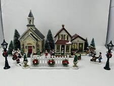 Holiday Time 20 Piece Village Set Christmas Villages and People, NEW in box picture