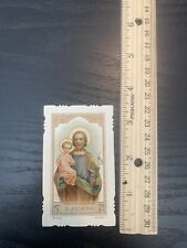 Antique Catholic Prayer Card Religious Collectible 1890's Holy Card. St Joe picture