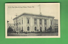 1915 ANTIQUE POSTCARD - U.S. POST OFFICE & COURTHOUSE - FRESNO CALIFORNIA POSTED picture
