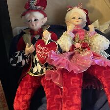 Valentine Elf Doll Shelf Sitters 16'' Boy & Girl Bendable picture