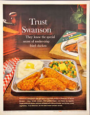 1961 Swanson Fried Chicken TV Dinner Vintage Print Ad picture