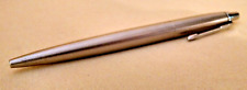 PARKER PEN VINTAGE UL POLISHED CHROME STEEL MADE USA POCKET CLASP NEEDS REFILL. picture