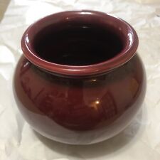 Vintage Italian Pottery Vessel Pot Burgundy picture