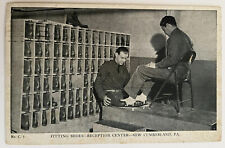 New Cumberland PA Army Depot Shoe Fitting Scene Vintage Military Postcard c1940 picture