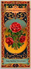 French Cosmetics Label c1890-1925 Original Unused Tchécoslovaque / Roses picture