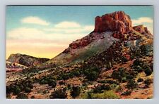 Chisos Mts TX-Texas, Casa Grande, Scenic View, Antique, Vintage Postcard picture